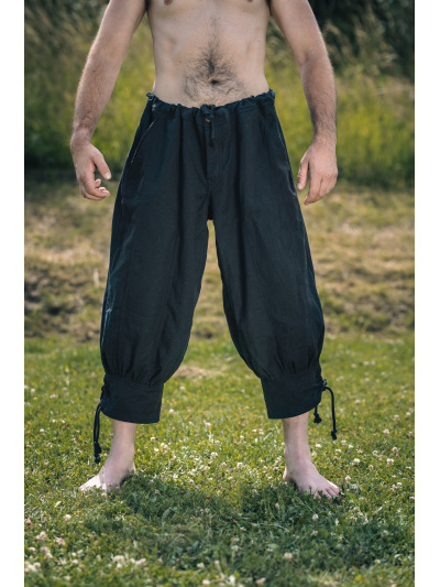 Trollfelsen Mittelalter GEwandung Hose Wikinger Kniebund Schwarz